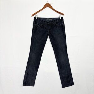 Frankie B. Straight Leg Jeans in Dark Wash Black